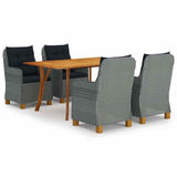 vidaXL 5-piece Garden Dining Set light grey