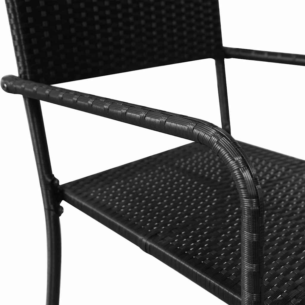 vidaXL 3-delige Tuinset zwart