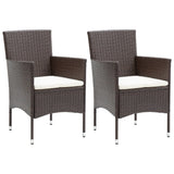 vidaXL 3-Piece Garden Lounge Set Brown