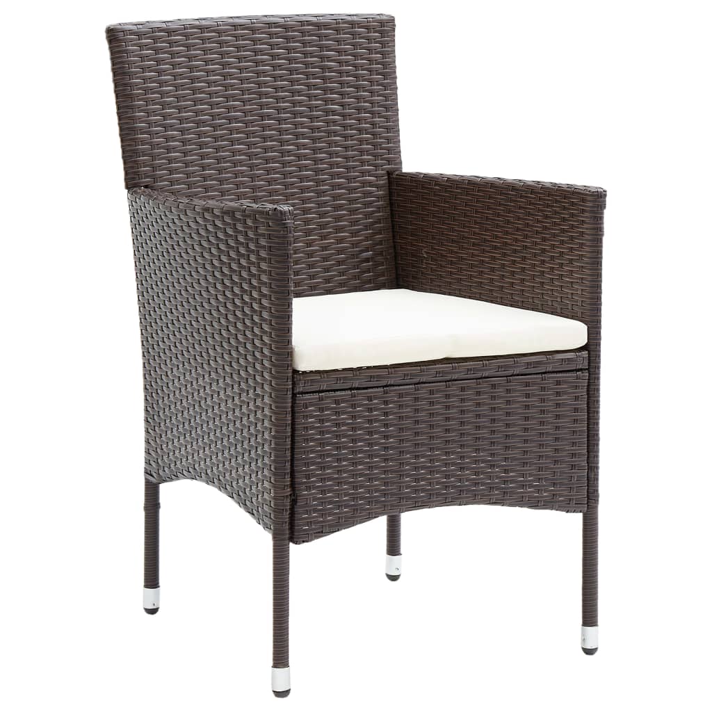 vidaXL 3-Piece Garden Lounge Set Brown