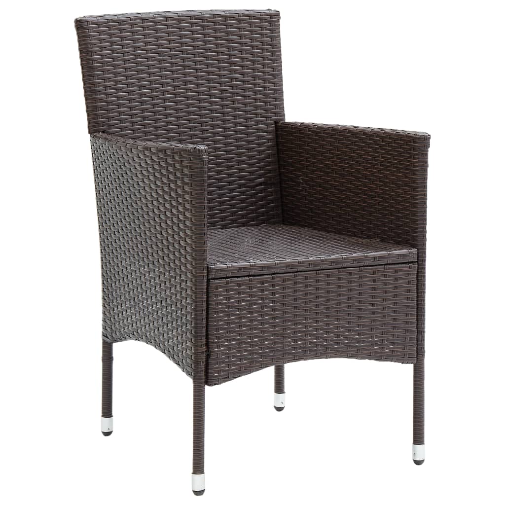 vidaXL 3-Piece Garden Lounge Set Brown