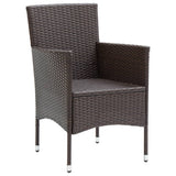 vidaXL 3-Piece Garden Lounge Set Brown