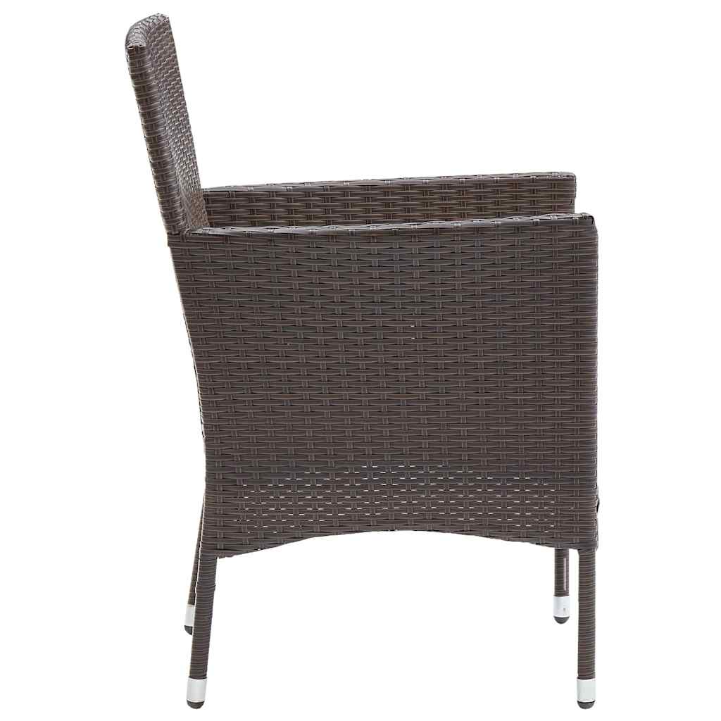 vidaXL 3-Piece Garden Lounge Set Brown