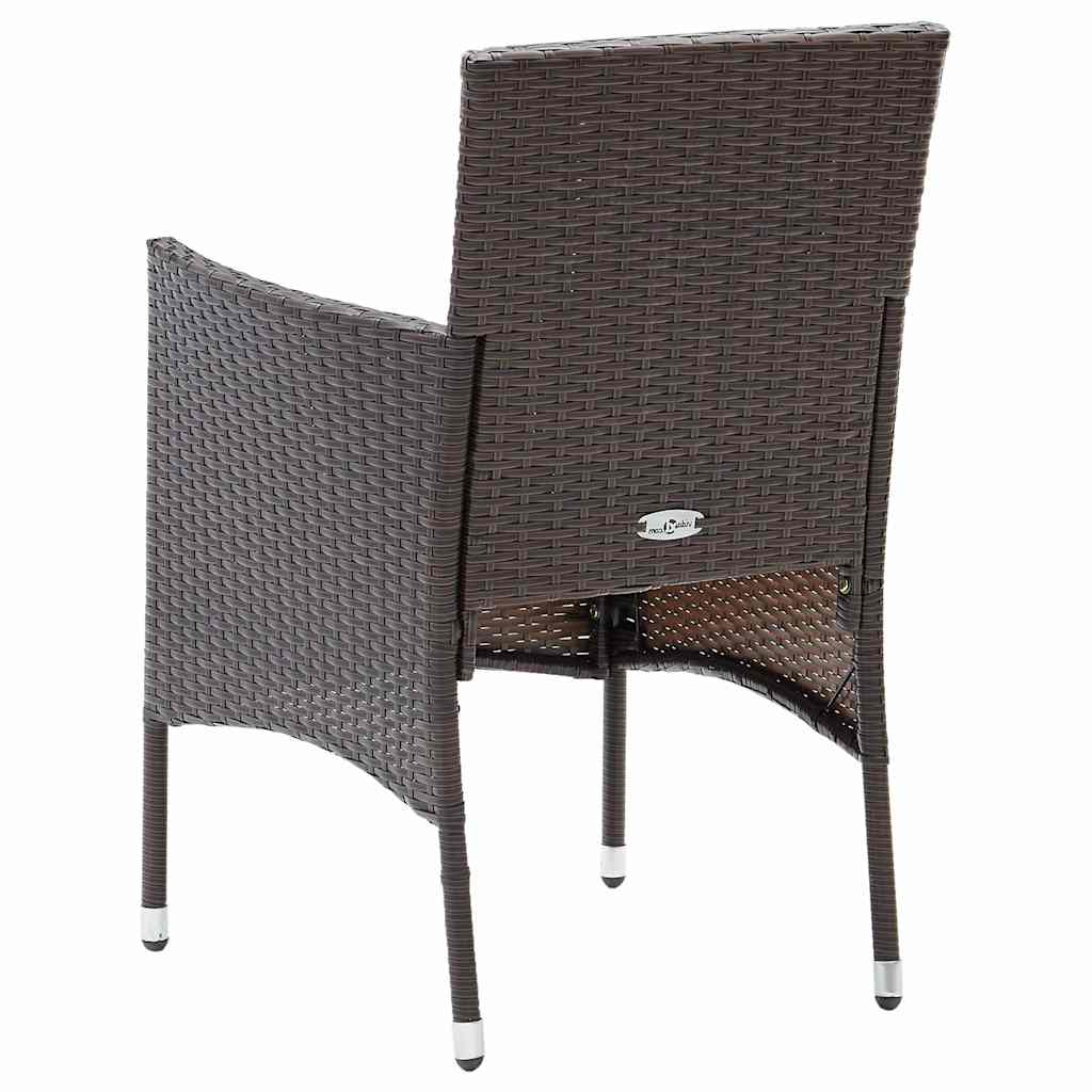 vidaXL 3-Piece Garden Lounge Set Brown