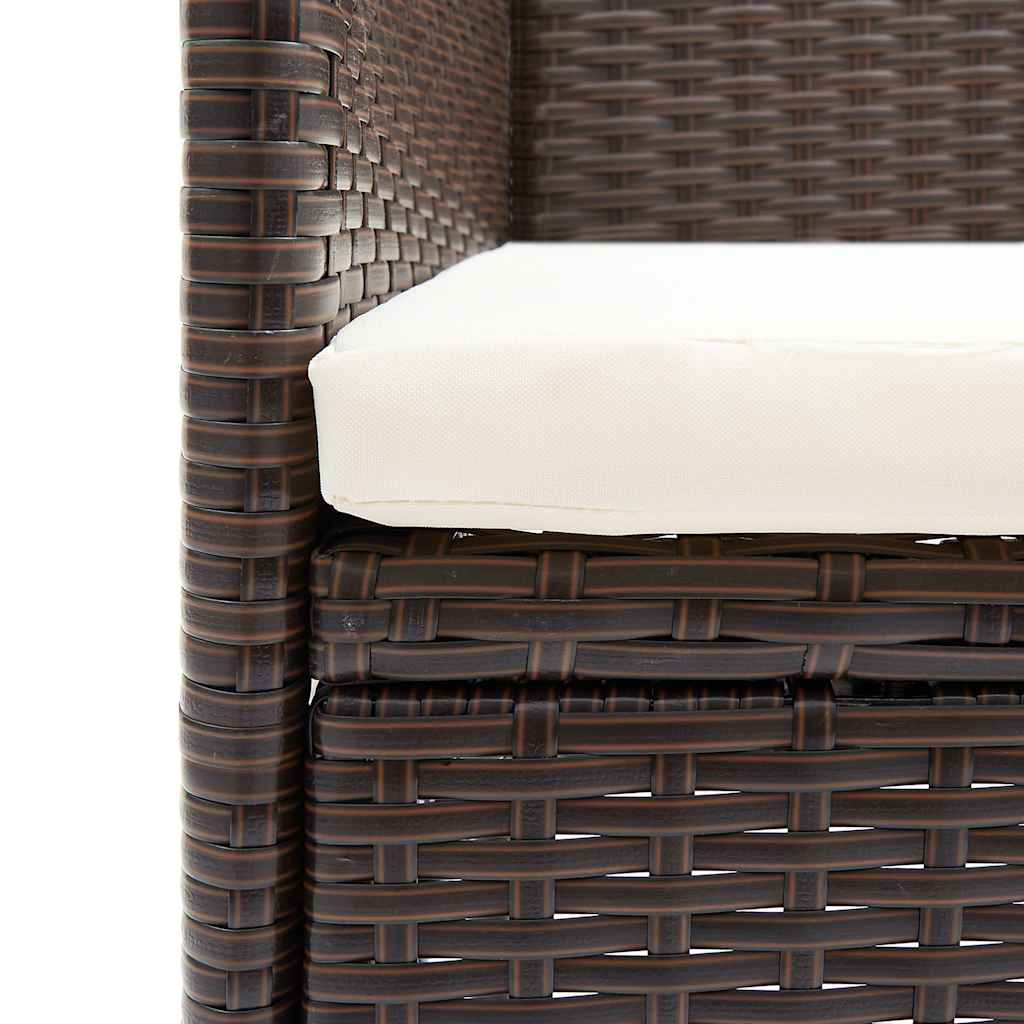 vidaXL 3-Piece Garden Lounge Set Brown