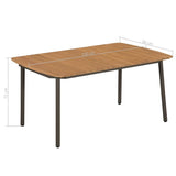 vidaXL 5-delige Tuinset poly rattan bruin