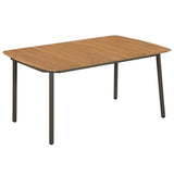 vidaXL 5-delige Tuinset poly rattan zwart