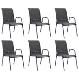 vidaXL 7-piece Garden Dining Set Steel Anthracite