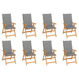 vidaXL Tuinstoelen 2 st met antracietkleurige kussens massief teakhout