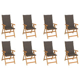 vidaXL Tuinstoelen 2 st met antracietkleurige kussens massief teakhout