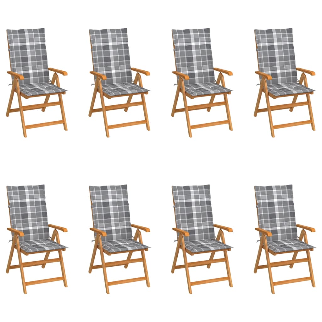 vidaXL Tuinstoelen 2 st met antracietkleurige kussens massief teakhout