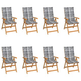 vidaXL Tuinstoelen 2 st met antracietkleurige kussens massief teakhout