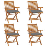 vidaXL Tuinstoelen 2 st met antracietkleurige kussens massief teakhout