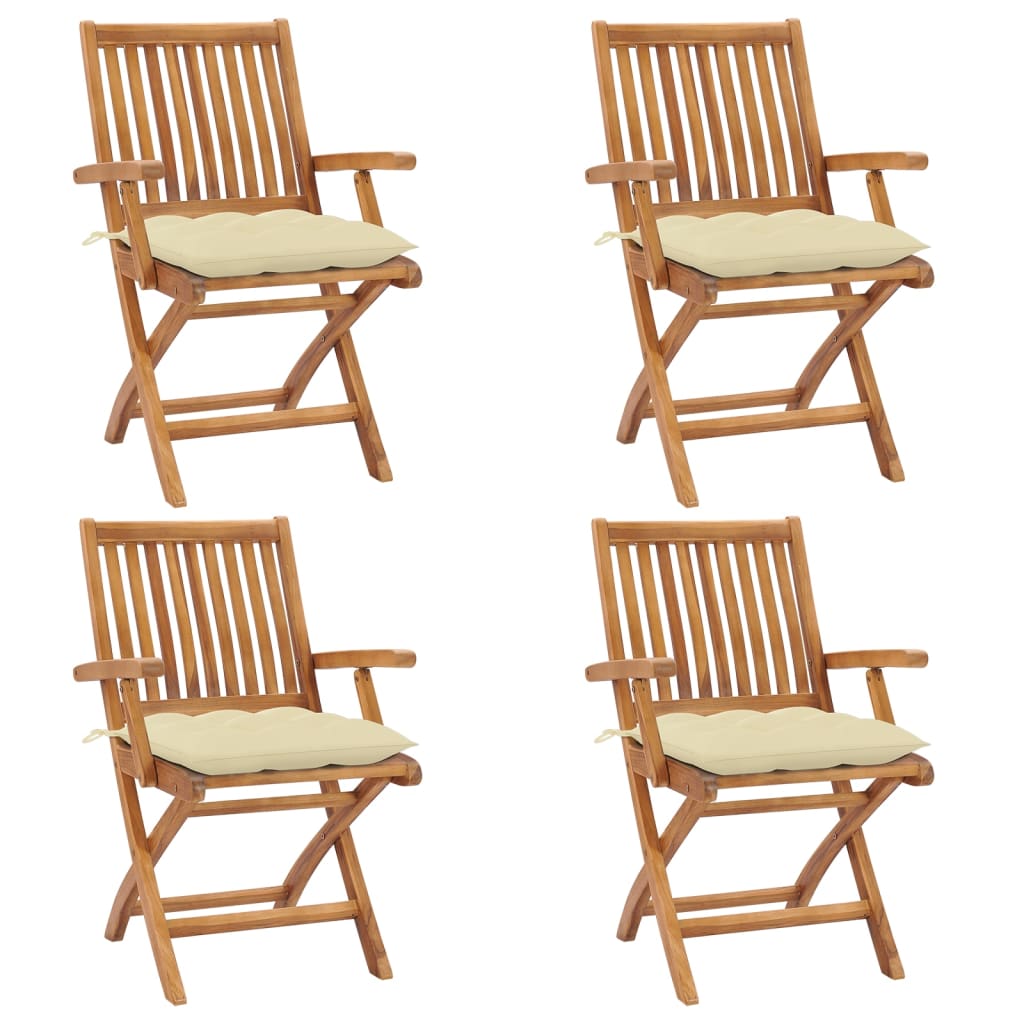 vidaXL Tuinstoelen 2 st met antracietkleurige kussens massief teakhout