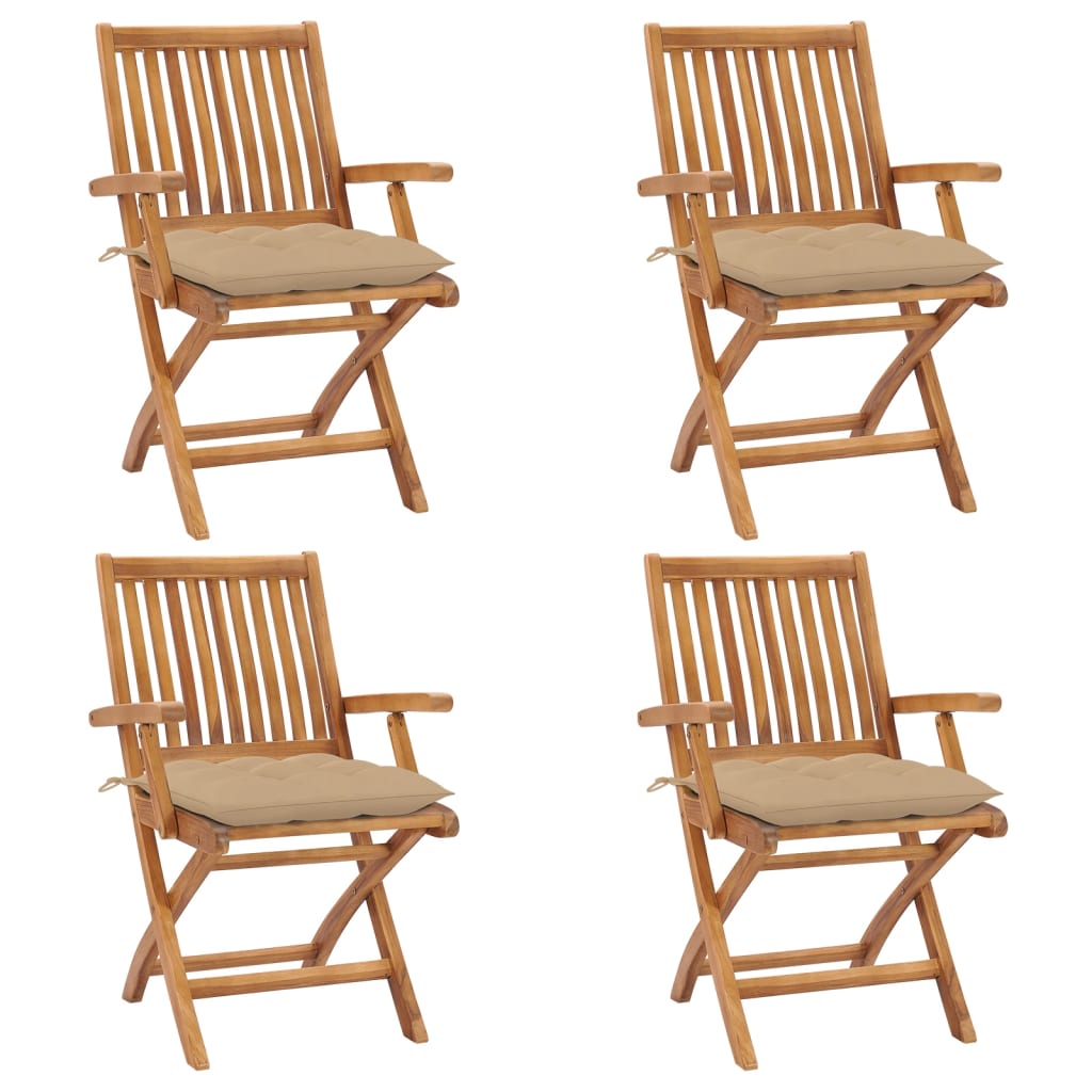 vidaXL Tuinstoelen 2 st met antracietkleurige kussens massief teakhout