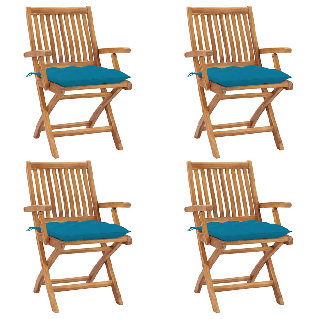 vidaXL Tuinstoelen 2 st met antracietkleurige kussens massief teakhout