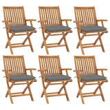 vidaXL Tuinstoelen 2 st met antracietkleurige kussens massief teakhout
