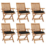 vidaXL Tuinstoelen 2 st met antracietkleurige kussens massief teakhout
