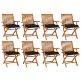 vidaXL Tuinstoelen 2 st met antracietkleurige kussens massief teakhout