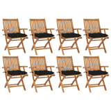 vidaXL Tuinstoelen 2 st met antracietkleurige kussens massief teakhout