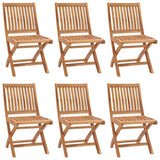 vidaXL Garden Chairs 4 pcs folding solid teakwood