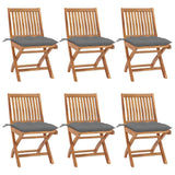 vidaXL Tuinstoelen 2 st met antracietkleurige kussens massief teakhout