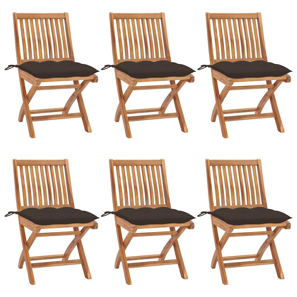 vidaXL Tuinstoelen 2 st met antracietkleurige kussens massief teakhout