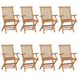 vidaXL Garden Chairs 4 pcs folding solid teakwood