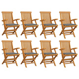 vidaXL Tuinstoelen 2 st avec antracietkleurige kussens massief teakhout