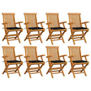 vidaXL Tuinstoelen 2 st avec antracietkleurige kussens massief teakhout