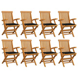 vidaXL Tuinstoelen 2 st avec antracietkleurige kussens massief teakhout