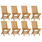 vidaXL Garden Chairs 6 pcs Foldable Solid Teak Wood