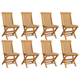 vidaXL Tuinstoelen 2 st met antracietkleurige kussens massief teakhout
