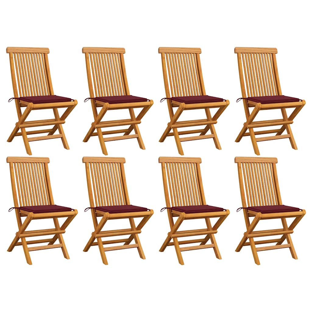 vidaXL Tuinstoelen 2 st met antracietkleurige kussens massief teakhout