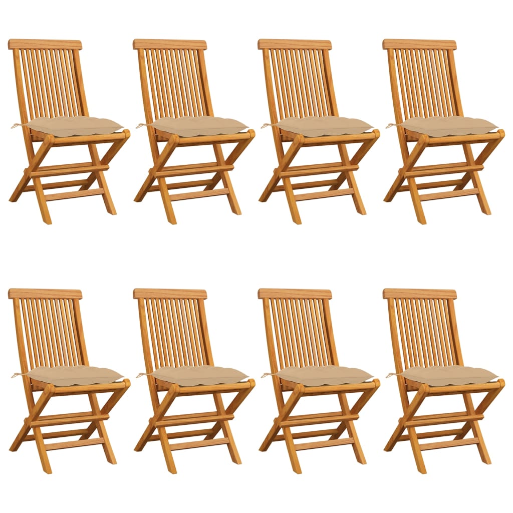 vidaXL Garden Chairs 2 pcs with Anthracite Cushions Solid Teakwood