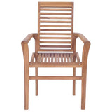 vidaXL Dining Chairs 2 pcs with anthracite cushions solid teak wood
