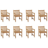 vidaXL Garden Chairs 4 pcs Solid Teak Wood