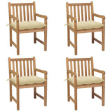 vidaXL Garden Chairs 2 pcs with Anthracite Cushions Solid Teakwood