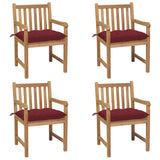 vidaXL Garden Chairs 2 pcs with Anthracite Cushions Solid Teakwood