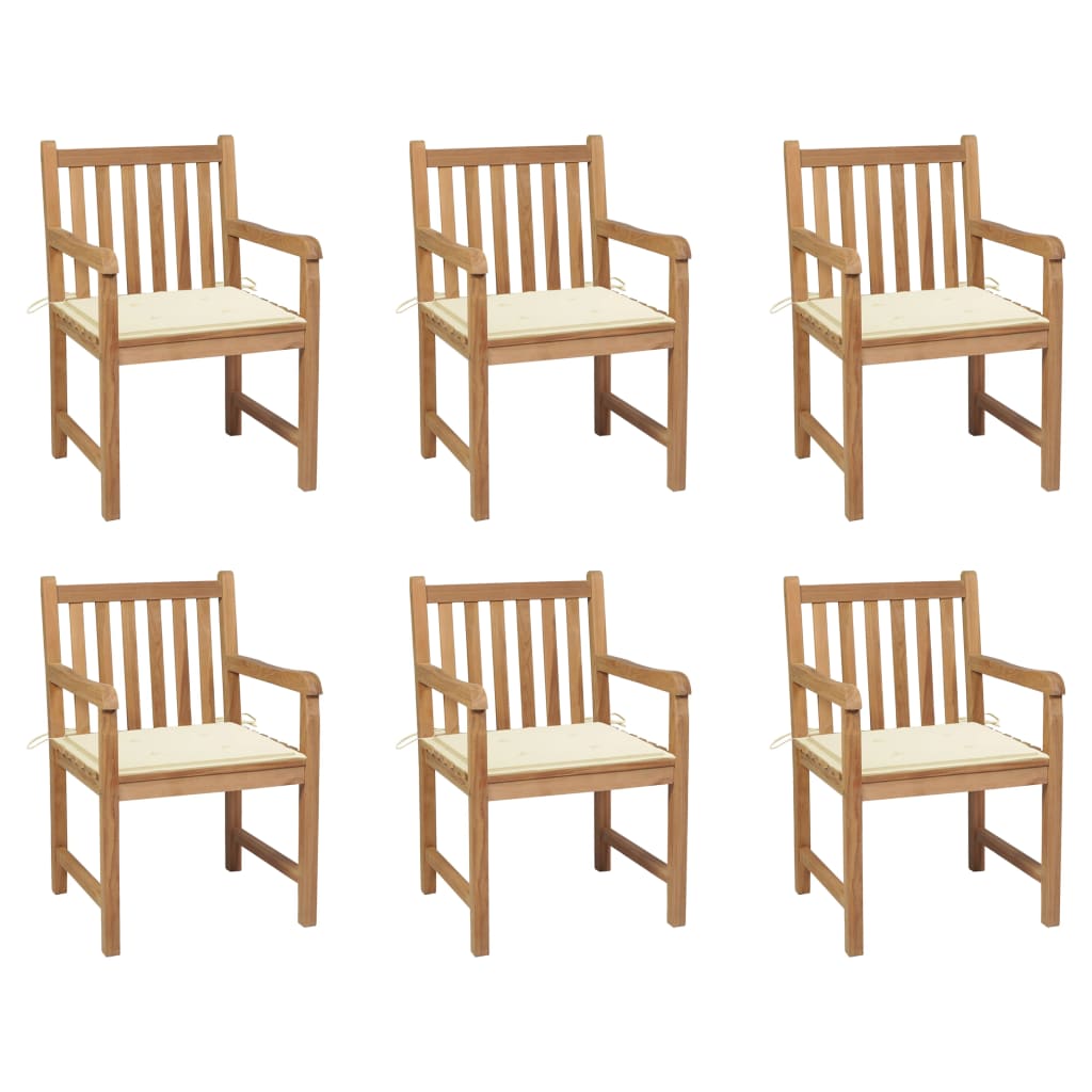 vidaXL Garden Chairs 2 pcs with Anthracite Cushions Solid Teakwood