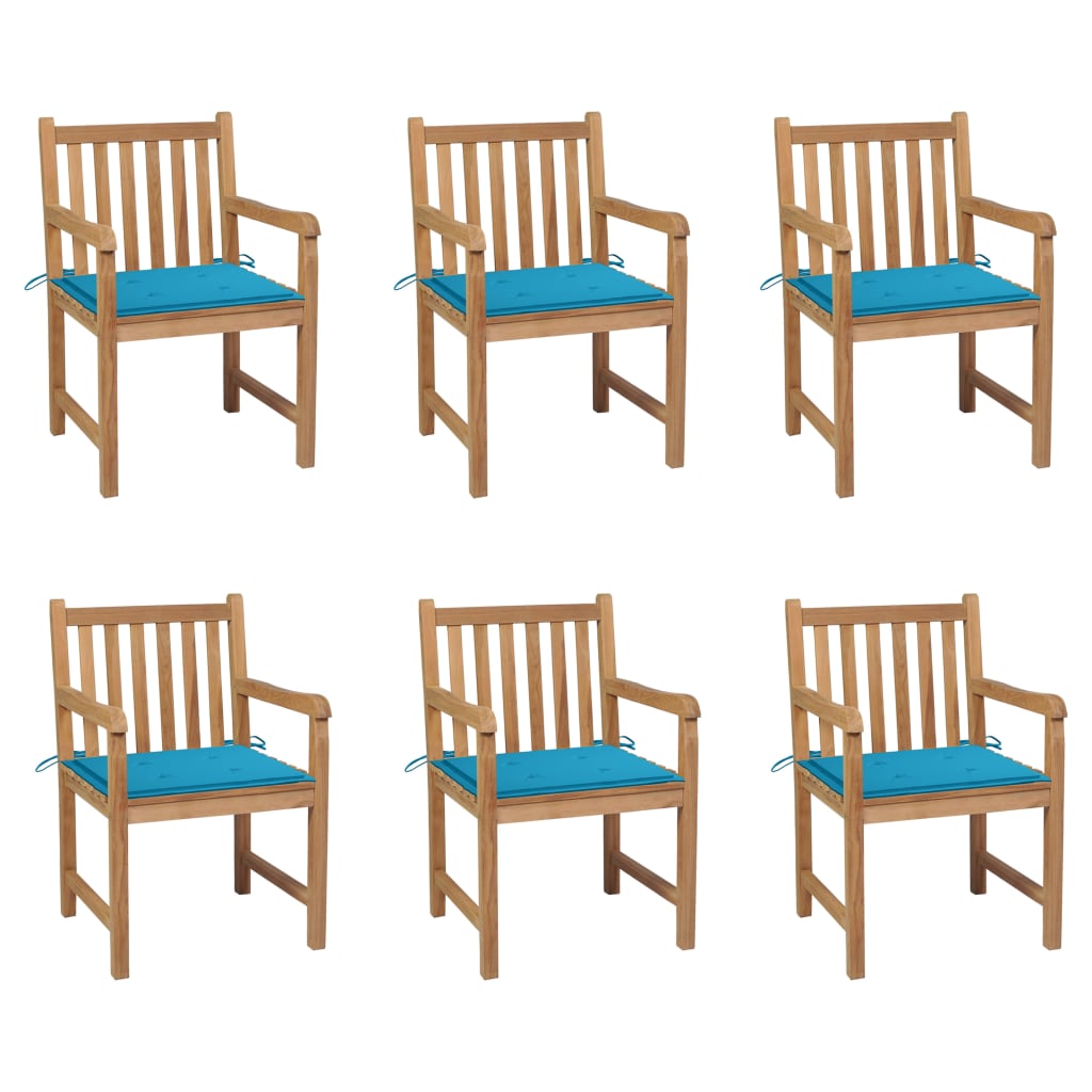 vidaXL Garden Chairs 2 pcs with Anthracite Cushions Solid Teakwood