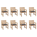 vidaXL Tuinstoelen 2 st avec antracietkleurige kussens massief teakhout