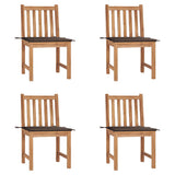 vidaXL Garden chairs 2 pcs with cushions solid teak wood