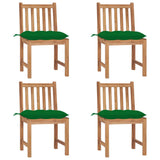 vidaXL Garden Chairs 2 pcs with Cushions Solid Teak Wood