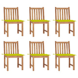 vidaXL Garden chairs 2 pcs with cushions solid teak wood