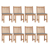 vidaXL Garden chairs 2 pcs with cushions solid teak wood