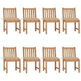vidaXL Garden Chairs 2 pcs with Cushions Solid Teak Wood