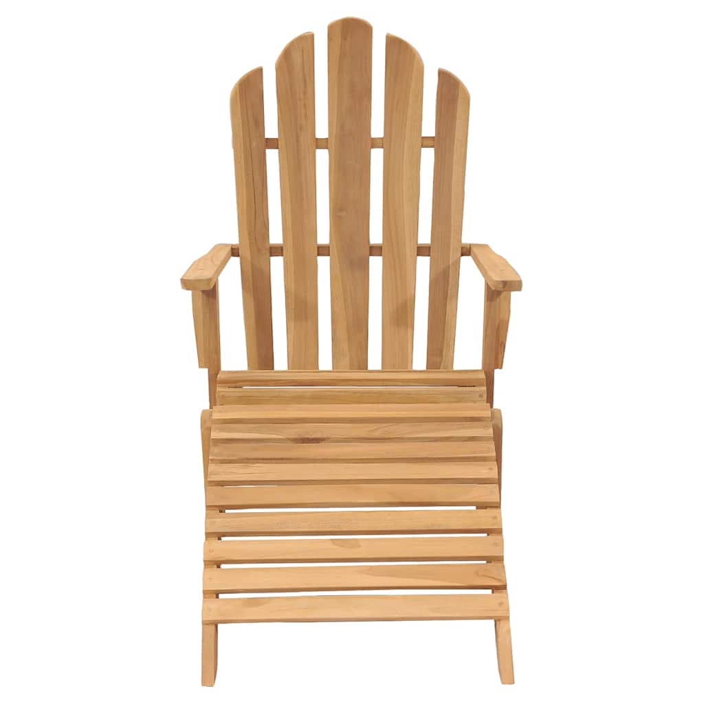 vidaXL Stoelen Adirondack 2 st met voetensteunen massief teakhout