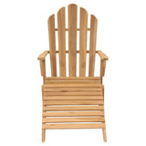vidaXL Stoelen Adirondack 2 st met voetensteunen massief teakhout