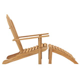 vidaXL Stoelen Adirondack 2 st met voetensteunen massief teakhout